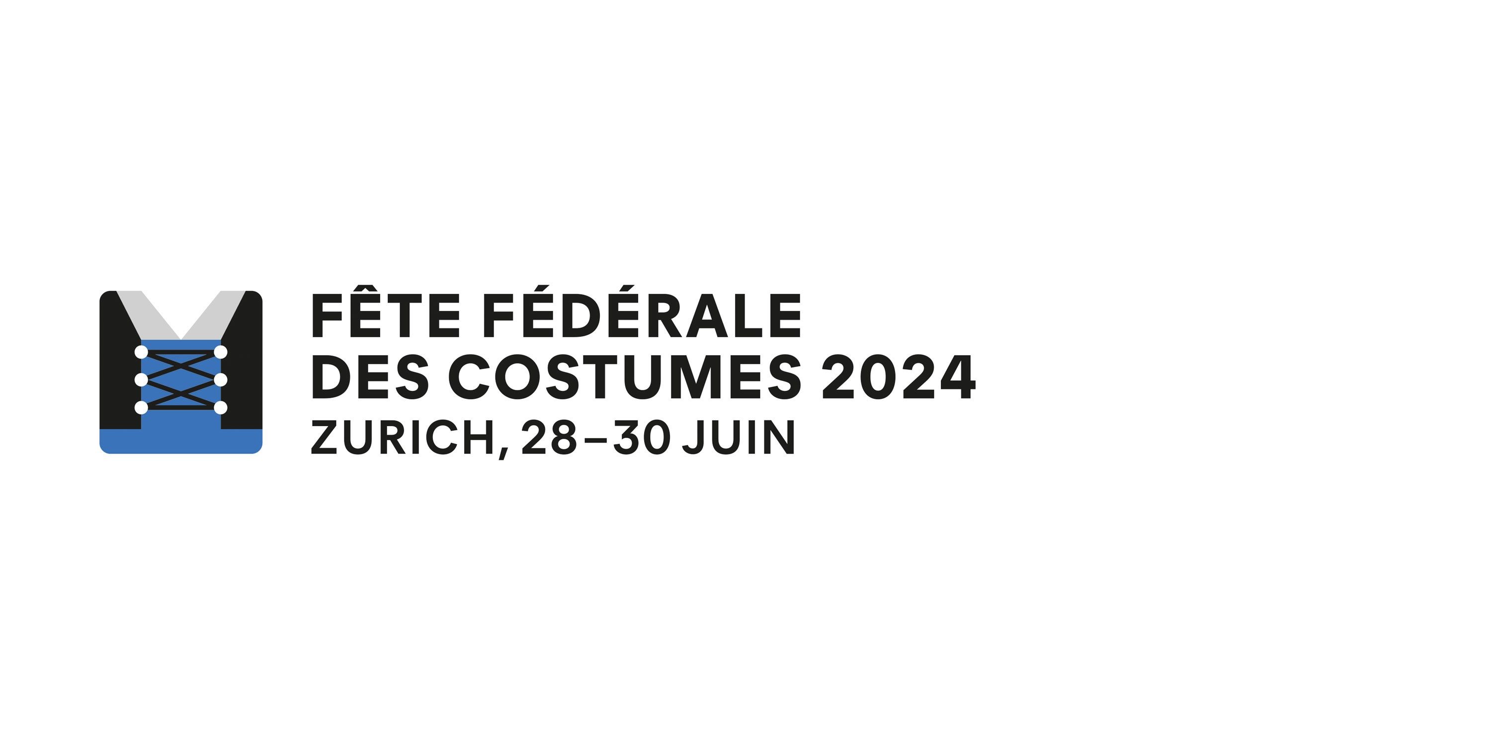 Logo et inscription Dirndl Fête fédérale des costumes, Zurich 2024